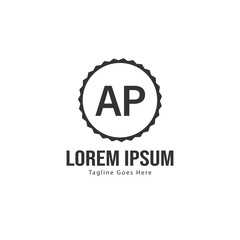 AP Letter Logo Design. Creative Modern AP Letters Icon Illustration