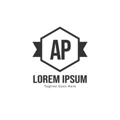 AP Letter Logo Design. Creative Modern AP Letters Icon Illustration