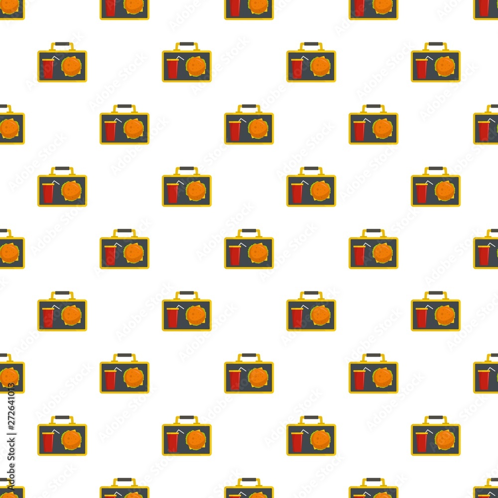 Poster food for lunch pattern seamless vector repeat for any web design