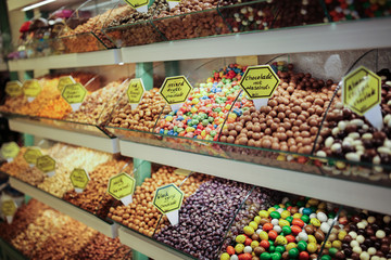 nuts in the glaze on the counter in Turkey