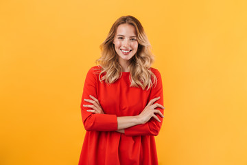 Beautiful young blonde woman wearing summer dress © Drobot Dean