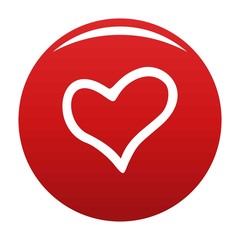 Faithful heart icon. Simple illustration of faithful heart vector icon for any design red