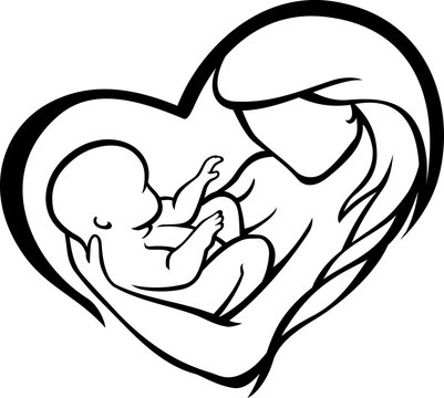 recommend clip art: Abstract Mothers Love Line Art, for Mother's Day