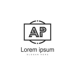AP Letter Logo Design. Creative Modern AP Letters Icon Illustration