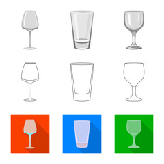 Vector design of form and celebration sign. Set of form and volume stock vector illustration.