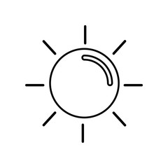 Sunny icon. Element of Whether for mobile concept and web apps icon. Outline, thin line icon for website design and development, app development
