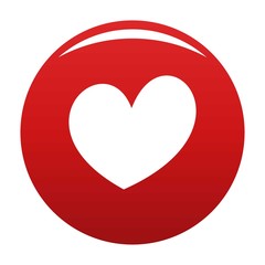 Fiery heart icon. Simple illustration of fiery heart vector icon for any design red