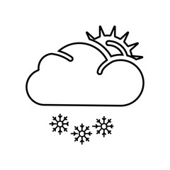 Sun snow icon. Element of Whether for mobile concept and web apps icon. Outline, thin line icon for website design and development, app development