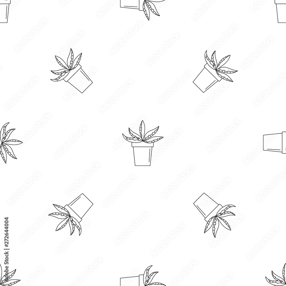 Aufkleber home cactus pot pattern seamless vector repeat geometric for any web design