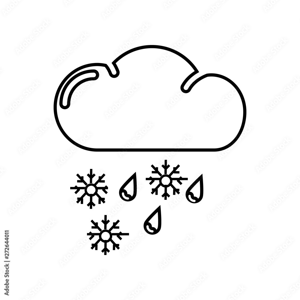 Poster sleet icon. element of whether for mobile concept and web apps icon. outline, thin line icon for web