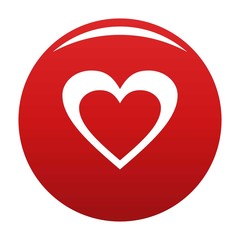 Huge heart icon. Simple illustration of huge heart vector icon for any design red