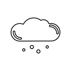 hail whether icon. Element of Whether for mobile concept and web apps icon. Outline, thin line icon for website design and development, app development