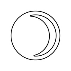 waxing crescent moon icon. Element of Whether for mobile concept and web apps icon. Outline, thin line icon for website design and development, app development