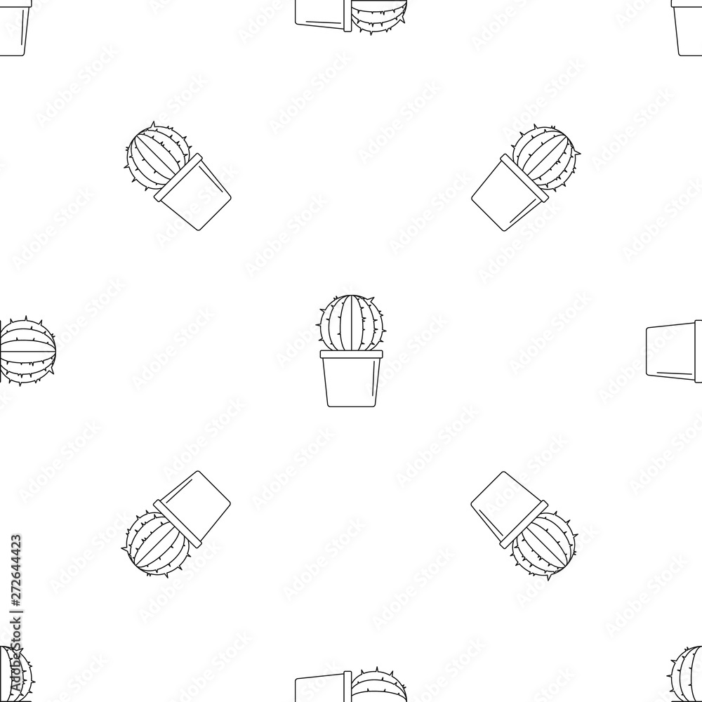 Aufkleber sphera cactus pot pattern seamless vector repeat geometric for any web design