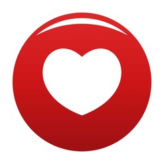 Sympathetic heart icon. Simple illustration of sympathetic heart vector icon for any design red