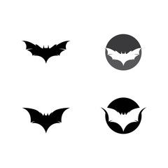 Bat logo template vector icon illustration