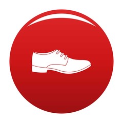 Men shoe icon. Simple illustration of men shoe vector icon for any any design red