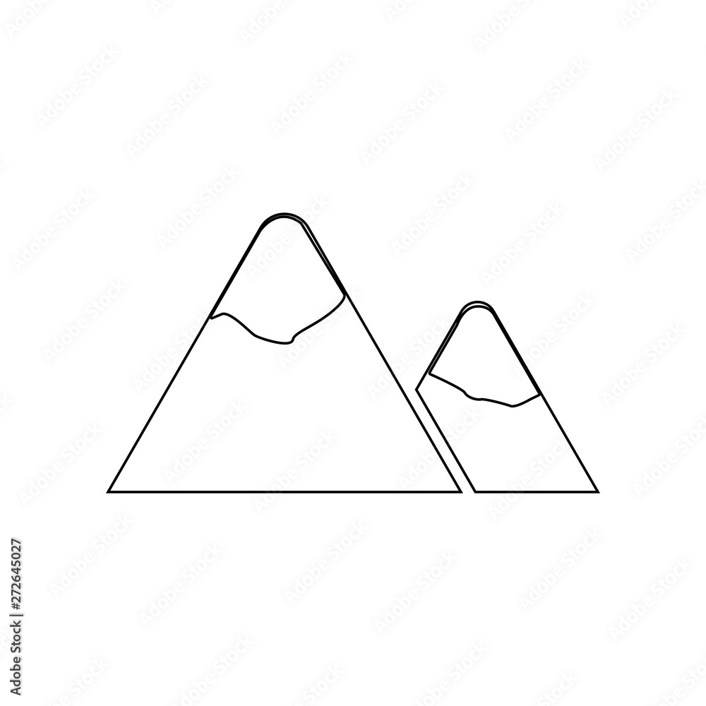 Poster mountains icon. element of winter for mobile concept and web apps icon. outline, thin line icon for 