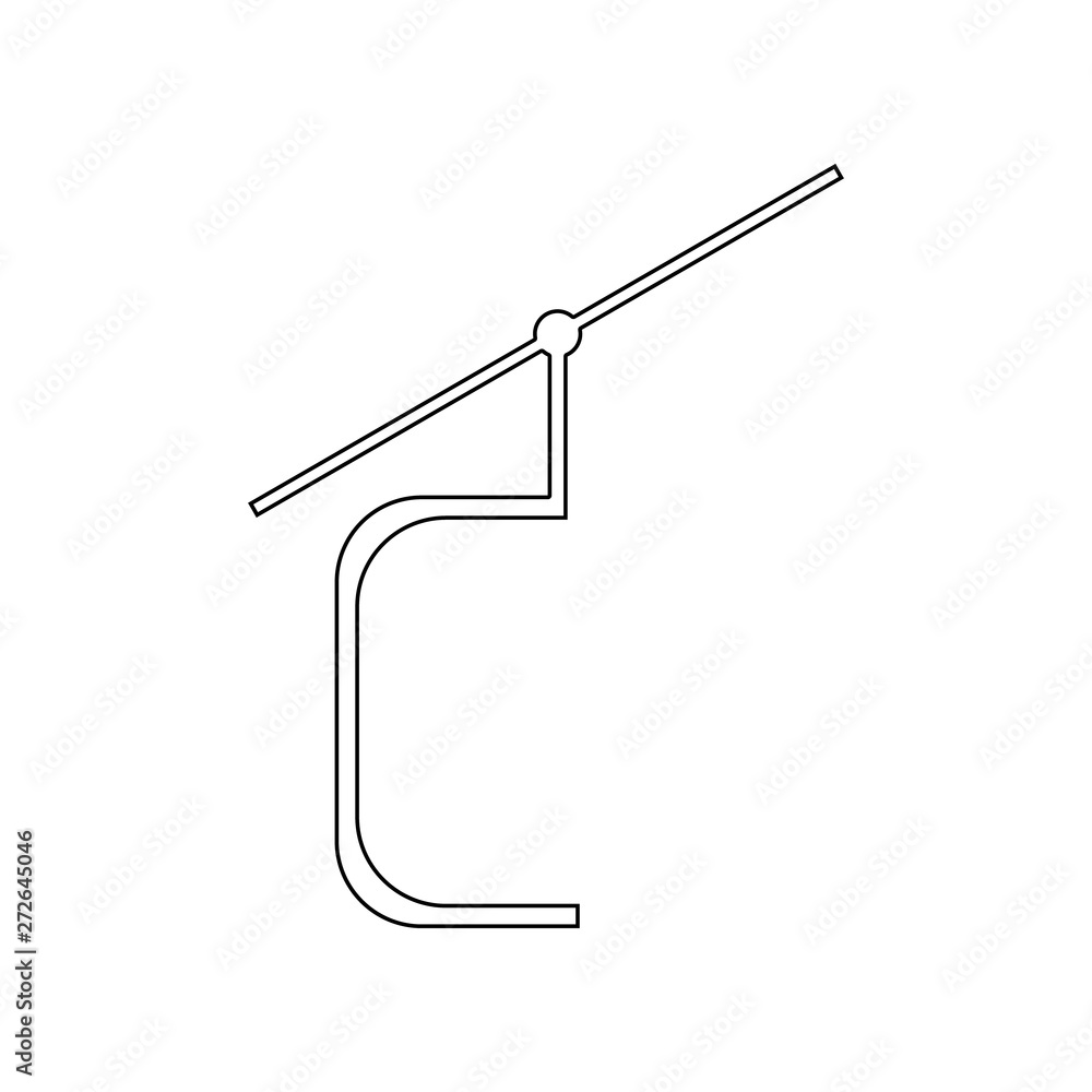 Poster ski lift icon. element of winter for mobile concept and web apps icon. outline, thin line icon for w