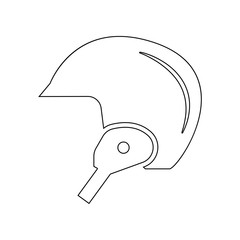 Skiing helmet icon. Element of Winter for mobile concept and web apps icon. Outline, thin line icon for website design and development, app development