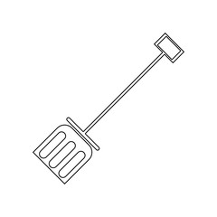 Snow Shovel icon. Element of Winter for mobile concept and web apps icon. Outline, thin line icon for website design and development, app development