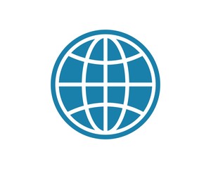 globe,global business,network connected logo icon