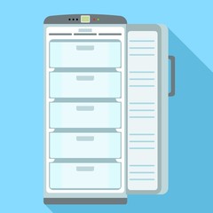 Home freezer icon. Flat illustration of home freezer vector icon for web design