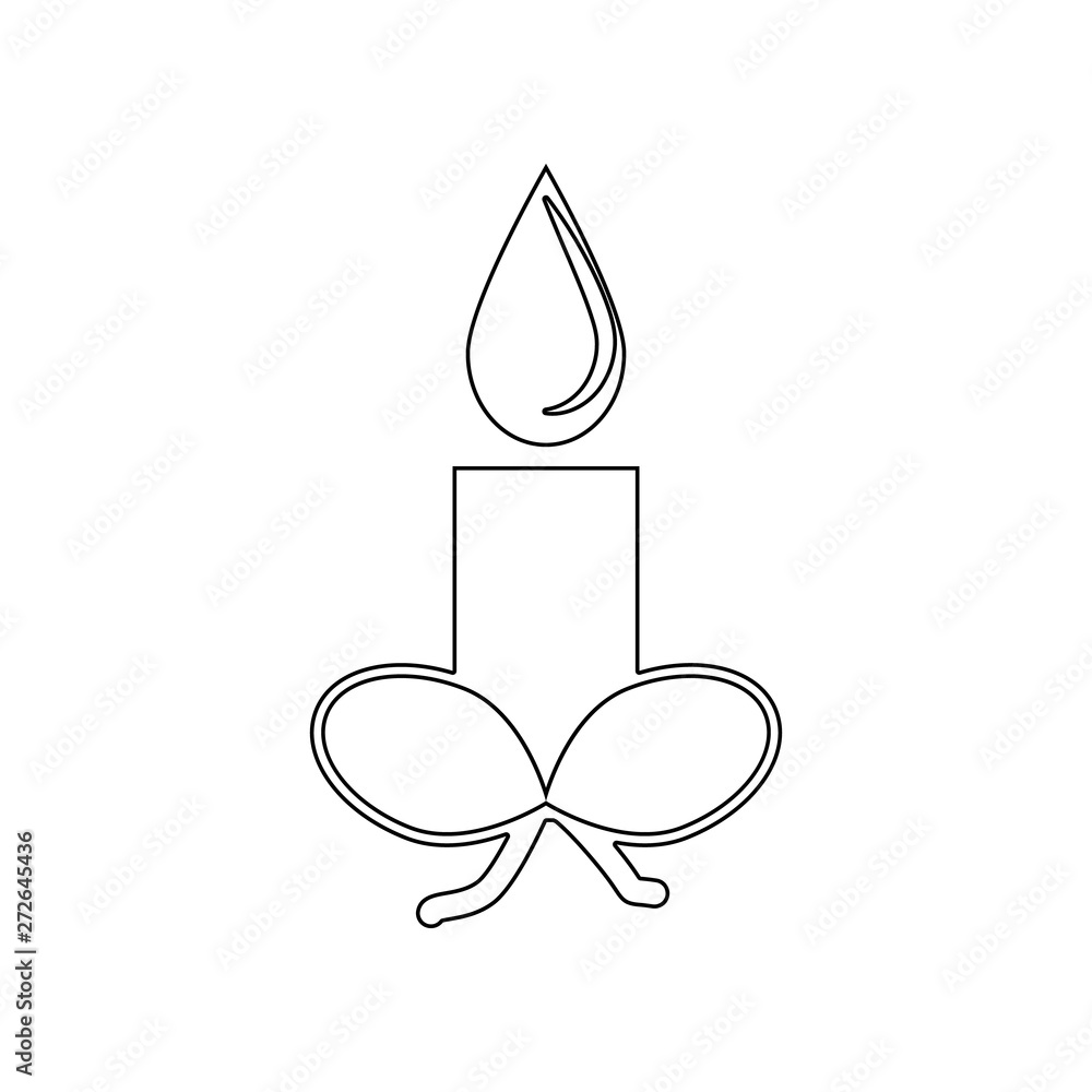 Poster candle icon. element of winter for mobile concept and web apps icon. outline, thin line icon for web