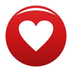 Dull heart icon. Simple illustration of dull heart vector icon for any design red