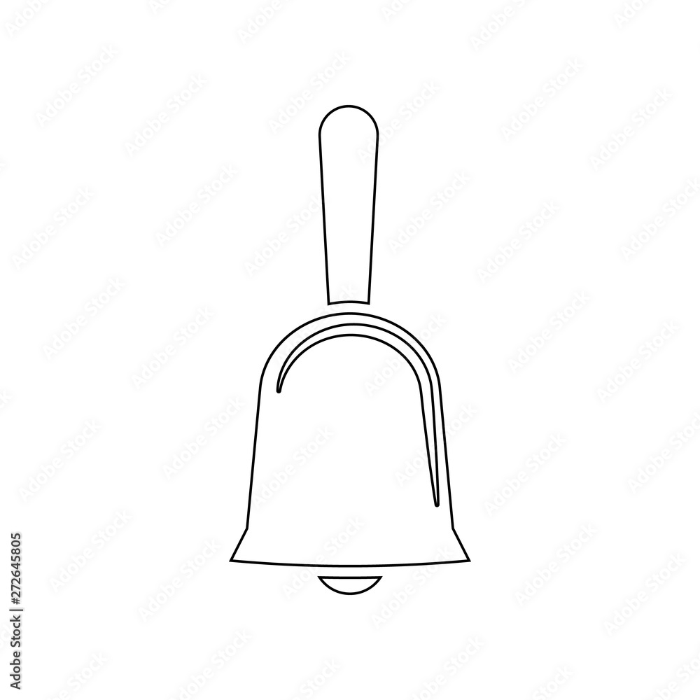 Poster bell with ribbons icon. element of winter for mobile concept and web apps icon. outline, thin line i