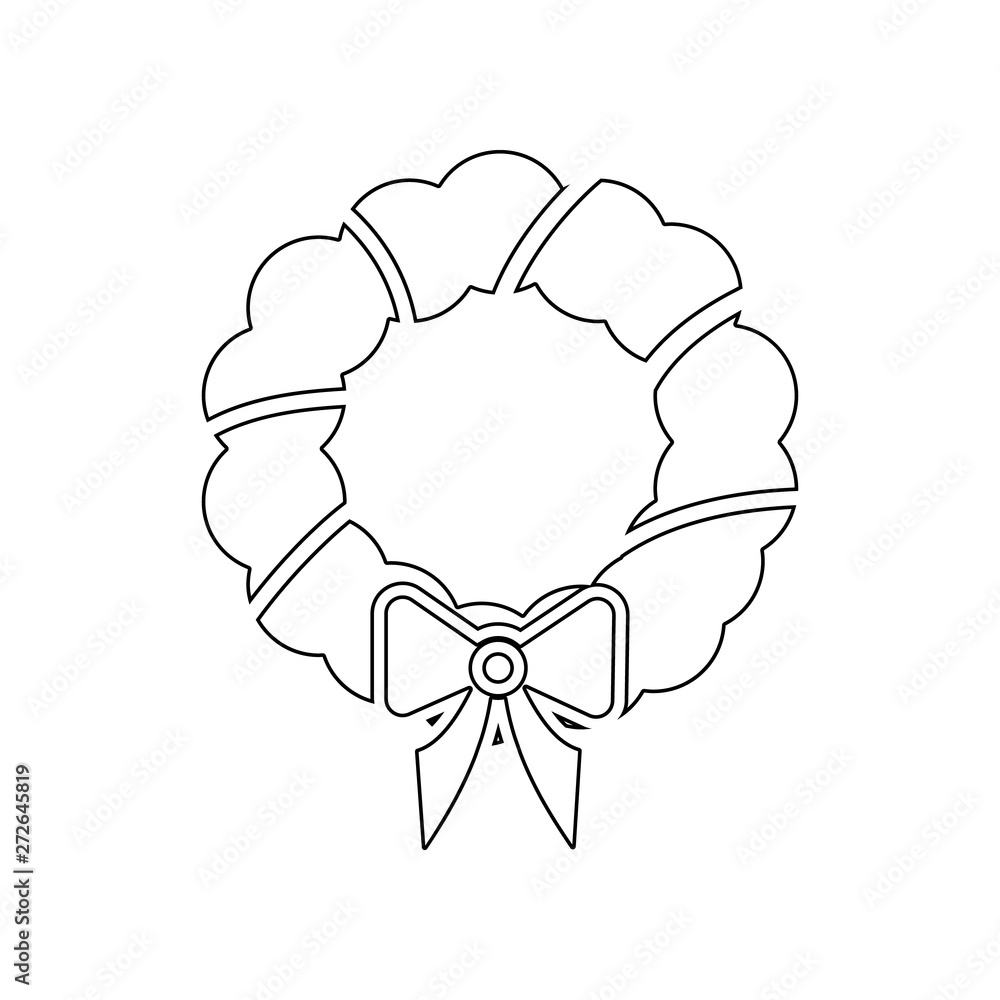 Poster christmas wreath icon. element of winter for mobile concept and web apps icon. outline, thin line ic