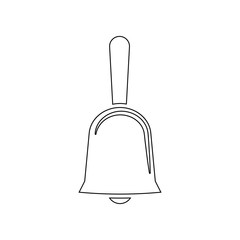 bell with ribbons icon. Element of Winter for mobile concept and web apps icon. Outline, thin line icon for website design and development, app development