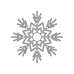 snowflake icon. Element of Winter for mobile concept and web apps icon. Outline, thin line icon for website design and development, app development