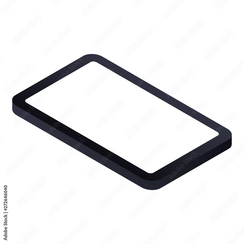 Poster modern smartphone icon. isometric of modern smartphone vector icon for web design isolated on white 