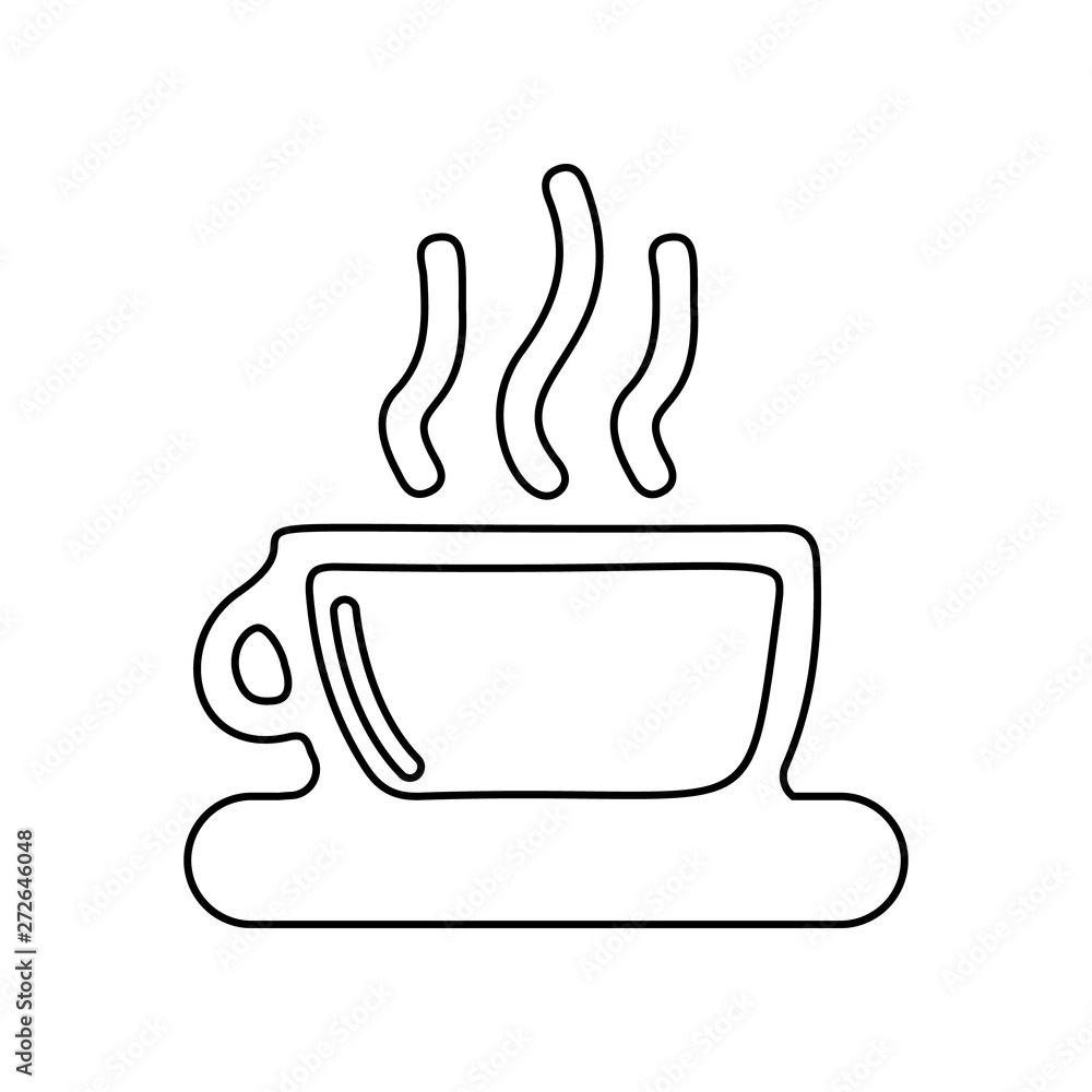Poster tee cup icon. element of winter for mobile concept and web apps icon. outline, thin line icon for we