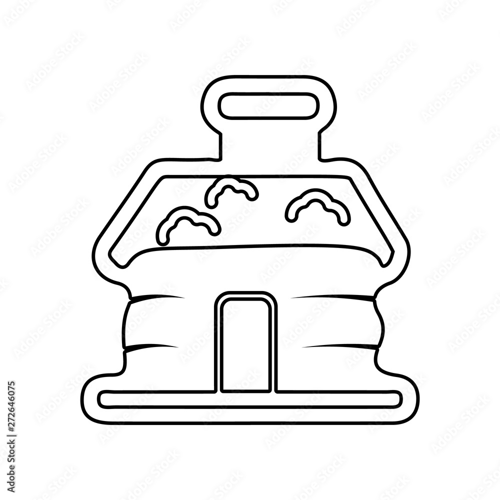 Poster small hut icon. element of winter for mobile concept and web apps icon. outline, thin line icon for 