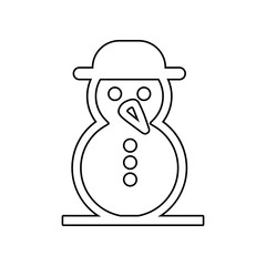 Snowman icon. Element of winter for mobile concept and web apps icon. Outline, thin line icon for website design and development, app development