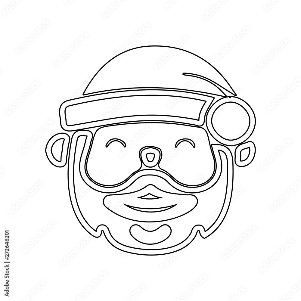 Poster santa claus icon. element of winter for mobile concept and web apps icon. outline, thin line icon fo