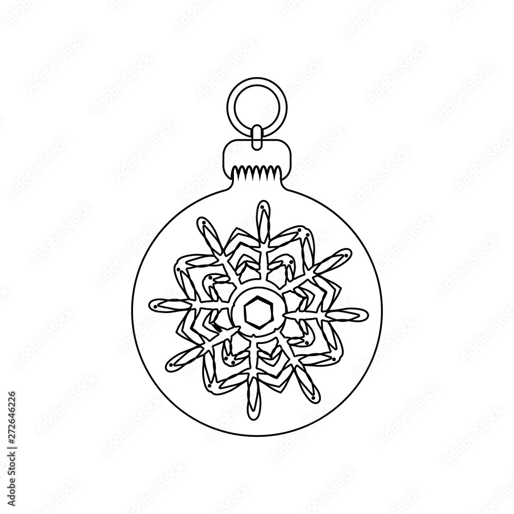 Poster Premium Christmas ball icon. Element of winter for mobile concept and web apps icon. Outline, thin line icon for website design and development, app development