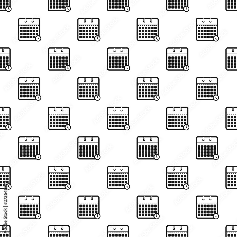 Poster calendar time pattern seamless vector repeat geometric for any web design