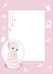 baby girl photo frame
