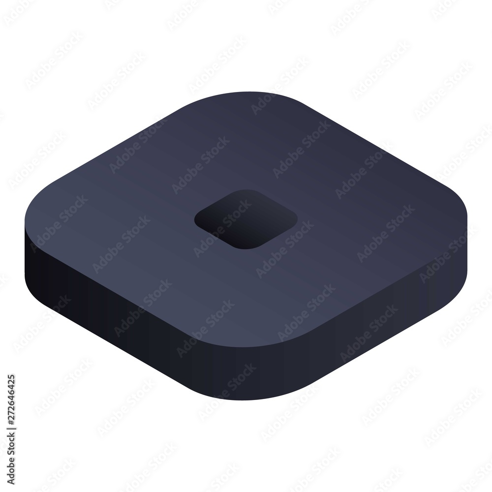 Poster desktop mini computer icon. isometric of desktop mini computer vector icon for web design isolated o