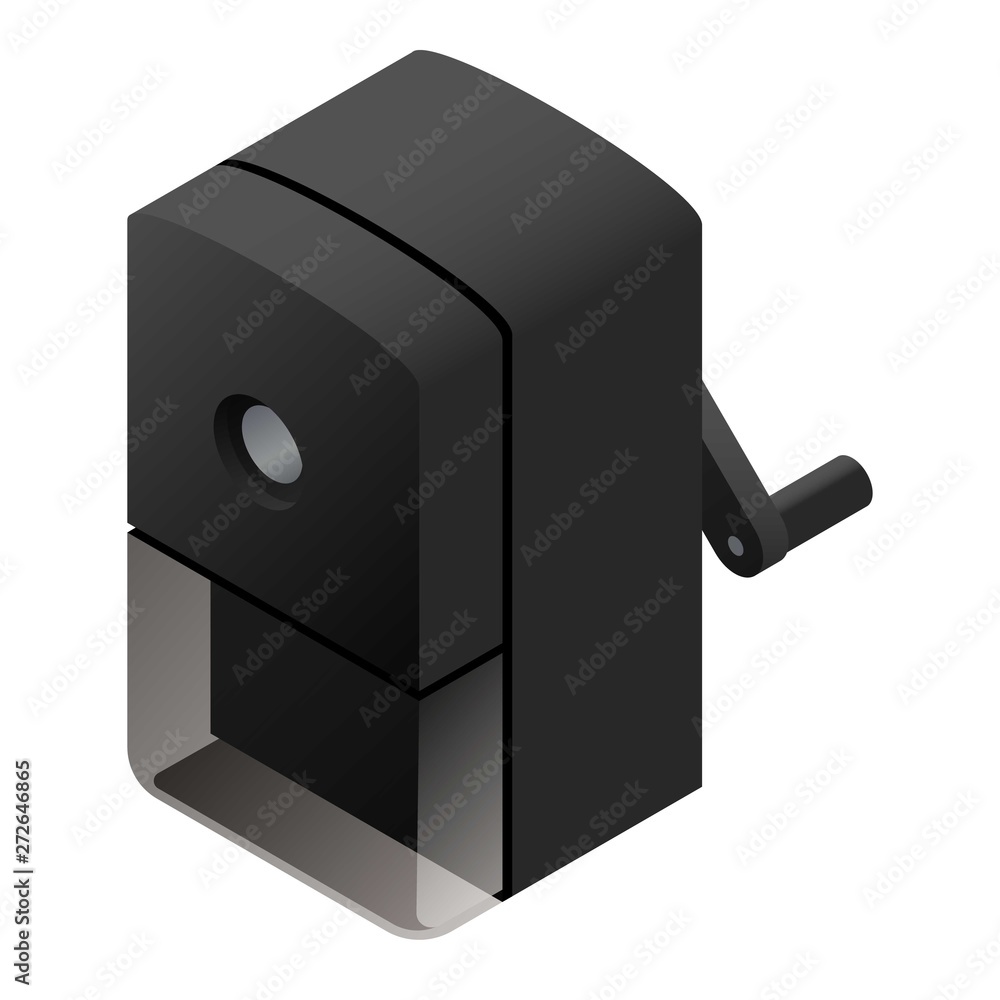 Poster office sharpener icon. isometric of office sharpener vector icon for web design isolated on white ba