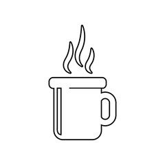 hot tea cup icon. Element of winter for mobile concept and web apps icon. Outline, thin line icon for website design and development, app development