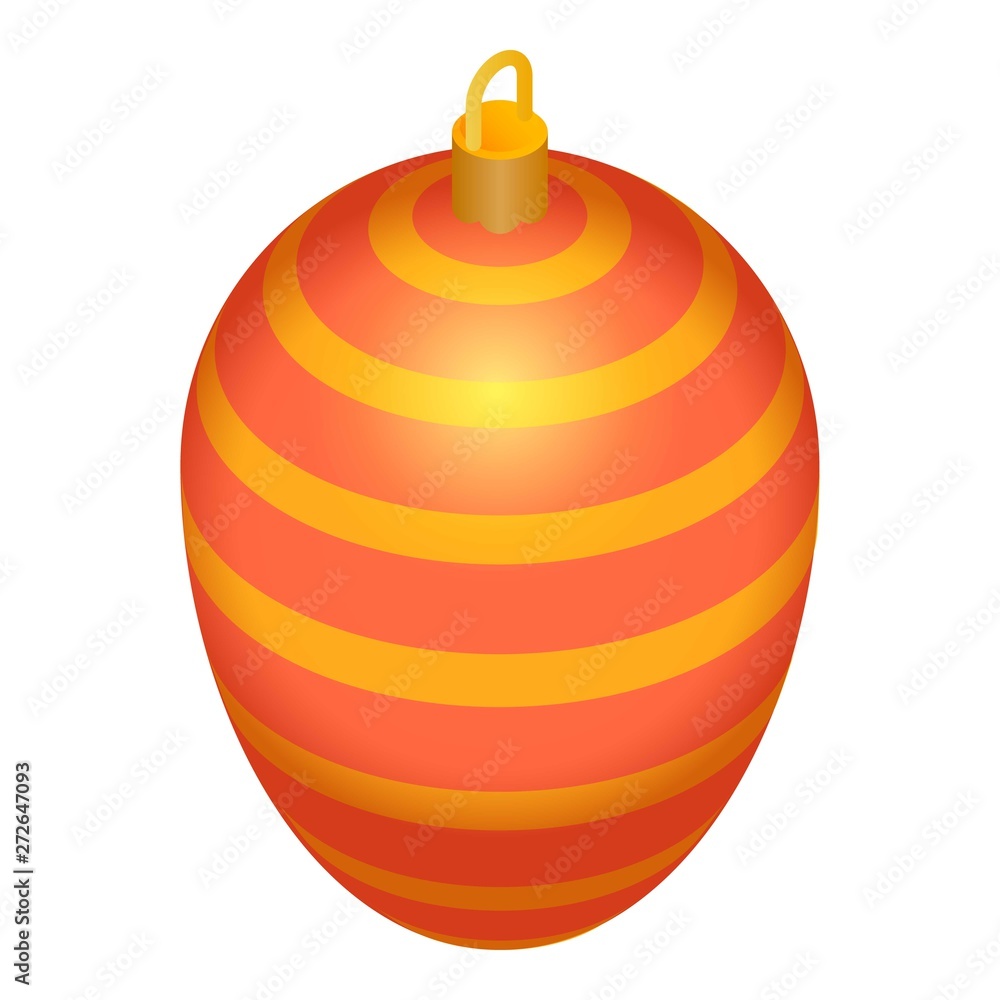Poster striped tree toy icon. isometric of striped tree toy vector icon for web design isolated on white ba