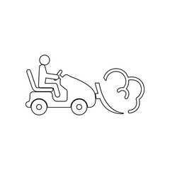 snow tractor with snowdrift in plow icon. Element of winter for mobile concept and web apps icon. Outline, thin line icon for website design and development, app development