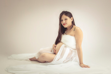 Fototapeta premium Pregnant woman waiting her baby