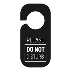 Please do not disturb hanger icon. Simple illustration of please do not disturb hanger vector icon for web design isolated on white background