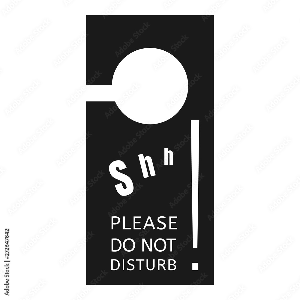 Poster please do not disturb icon. simple illustration of please do not disturb vector icon for web design 