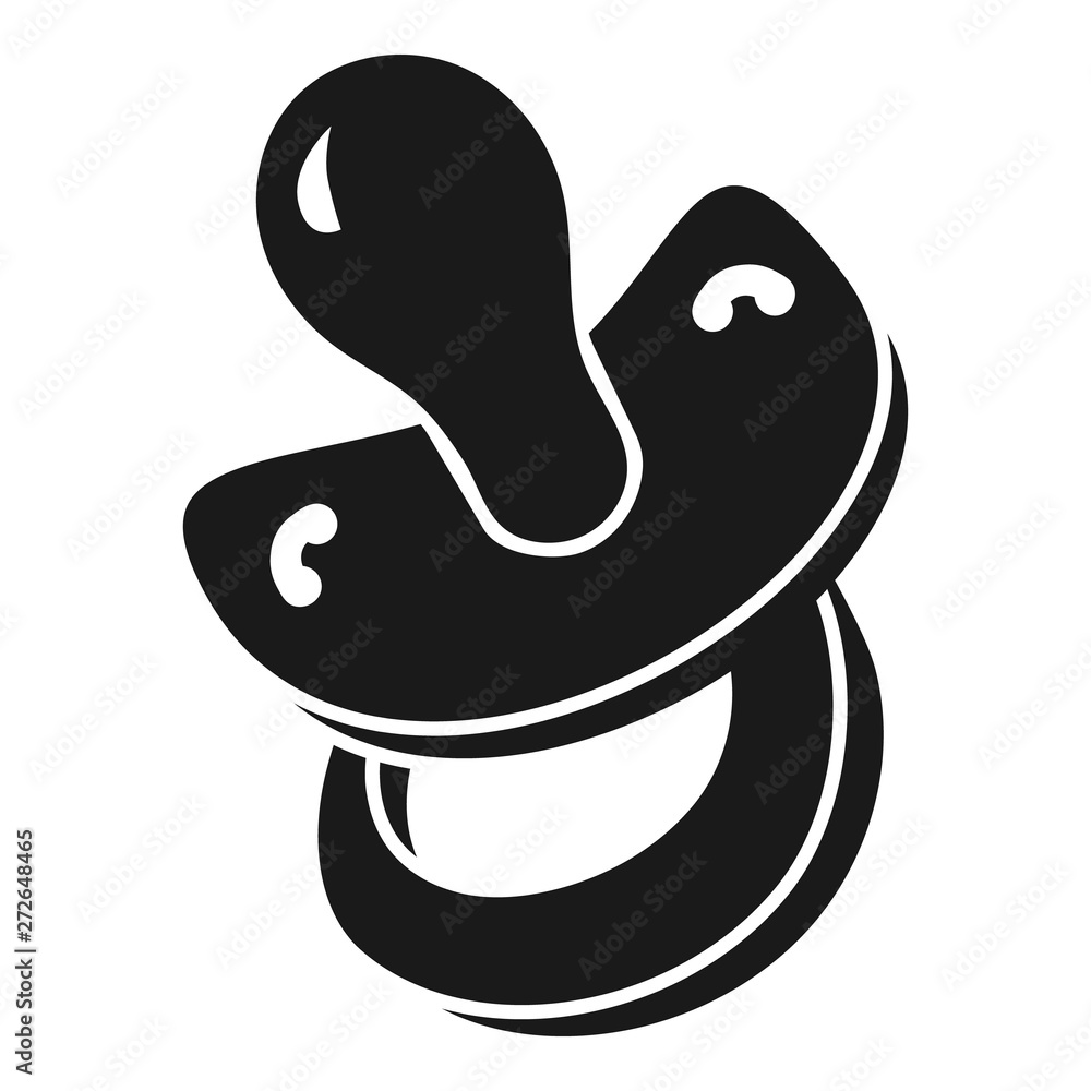 Poster boy pacifier icon. simple illustration of boy pacifier vector icon for web design isolated on white 